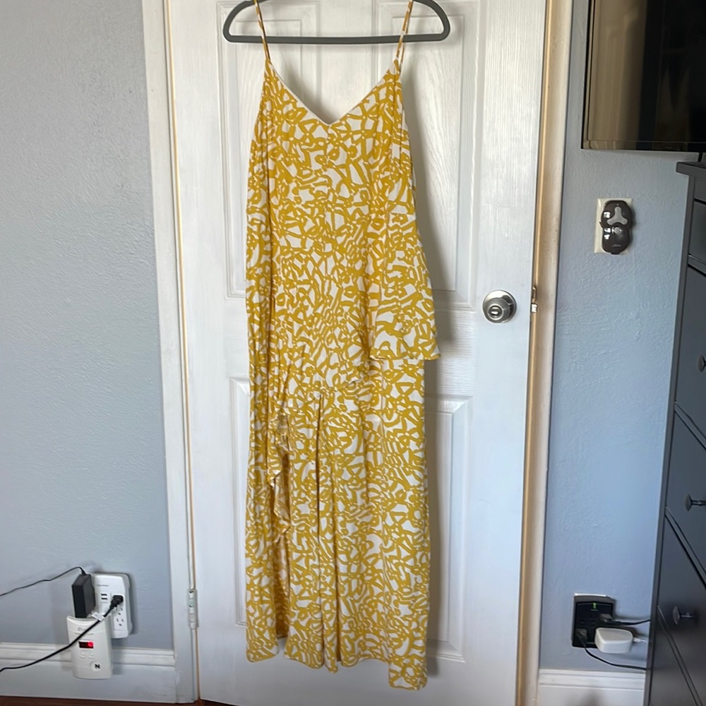 Maeve Printed Yellow Cropped Jumpsuit